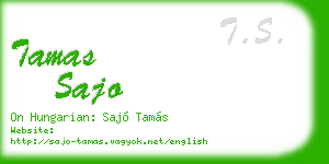 tamas sajo business card